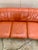 Orange 1970s Orange Leather Danish 3- Seater For Sale - Image 8 of 8