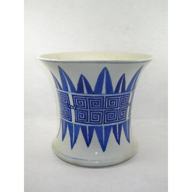 19th Century Antique Chinese Blue and White Brush Pot For Sale - Image 11 of 11