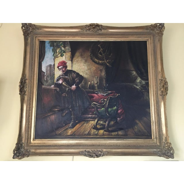Oil Painting, Copy of Rembrandt For Sale - Image 14 of 14