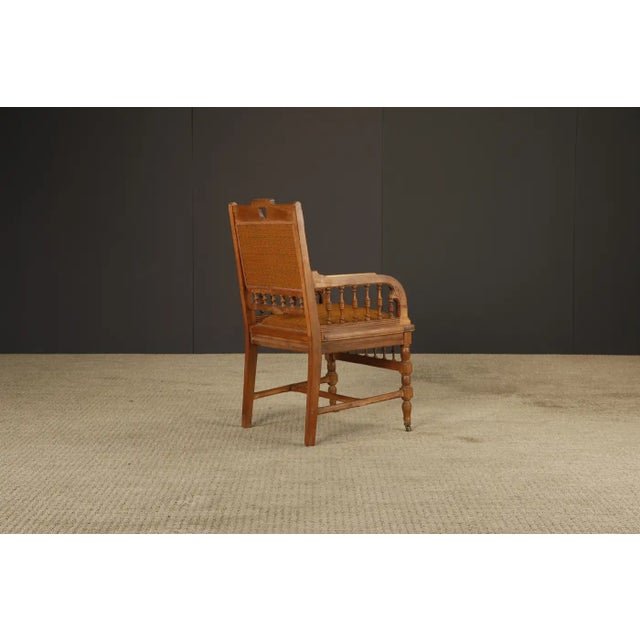 Mid 19th Century Late 19th Century English Oak Aesthetic Movement Armchair For Sale - Image 5 of 18
