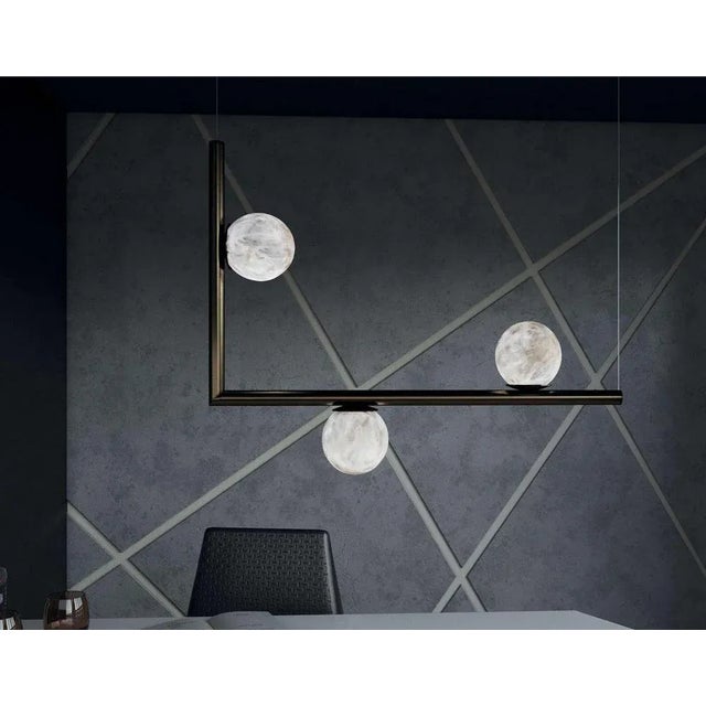 Not Yet Made - Made To Order Ofione 1 Brushed Burnished Metal Pendant Lamp by Alabastro Italiano For Sale - Image 5 of 6