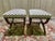 Wood Curule Stools, Set of 2 For Sale - Image 7 of 9