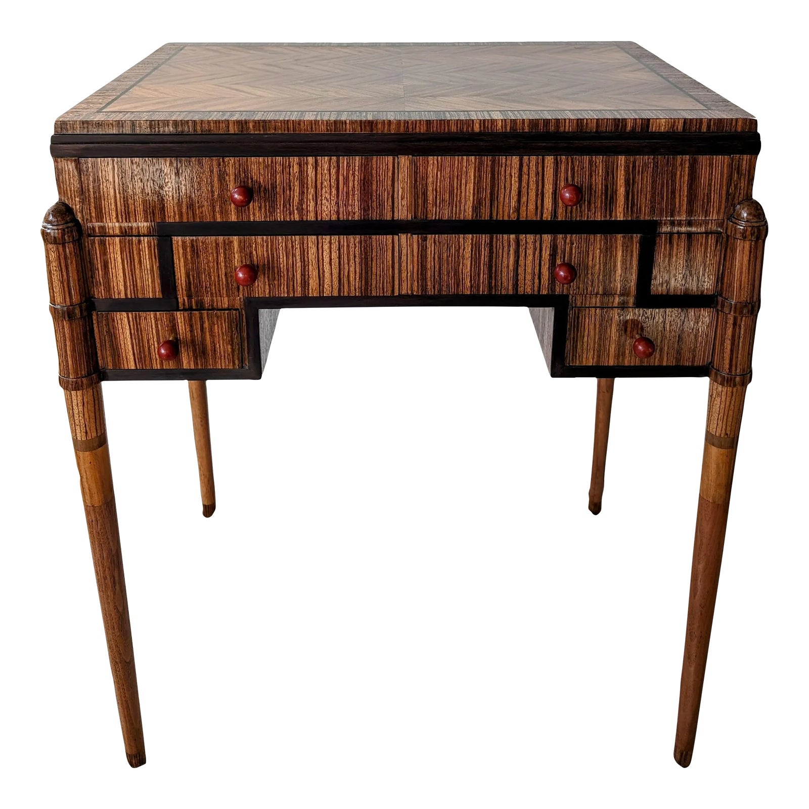 1930s Art Deco Ruhlmann Style Small Desk | Chairish