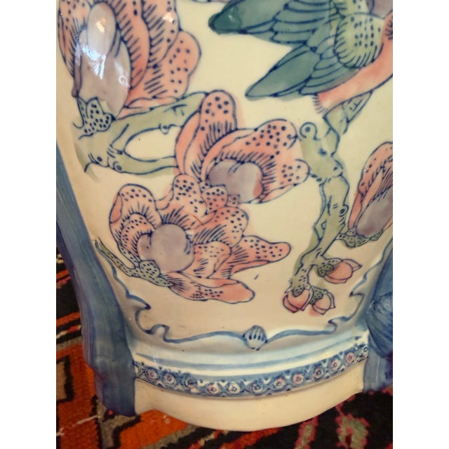 Ceramic Blue and White Round Garden Stool For Sale In Miami - Image 6 of 11