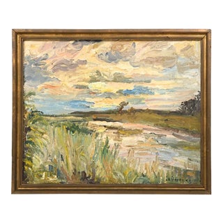 1930s Signed Oil on Canvas | Scandinavian Landscape For Sale