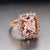 Metal Tourmaline Rubellite Diamond Ring 14k Rose Gold 7.45 TCW Certified, Size 6.5 For Sale - Image 7 of 17
