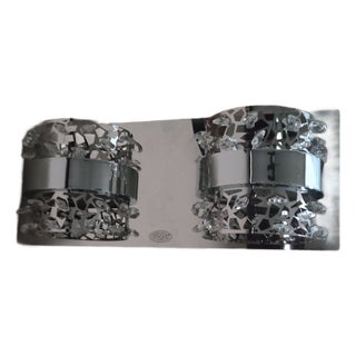 Stunning Nib Lumimania Wofi Chrome Led Hampton Wall Sconce Brand New in Original Box For Sale