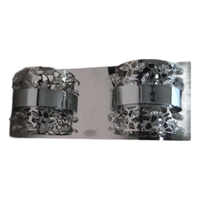 Stunning Nib Lumimania Wofi Chrome Led Hampton Wall Sconce Brand New in Original Box For Sale