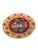 Vintage Hand-Painted Mediterranean Terracotta Wall Accent Plate With Bird & Tulip Motif For Sale - Image 4 of 11