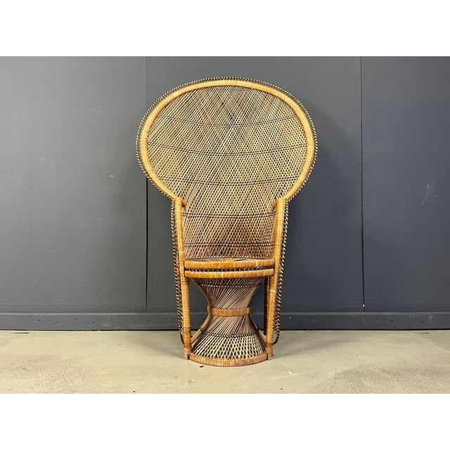 Vintage Wicker Peacock Chair, 1970s For Sale - Image 16 of 17