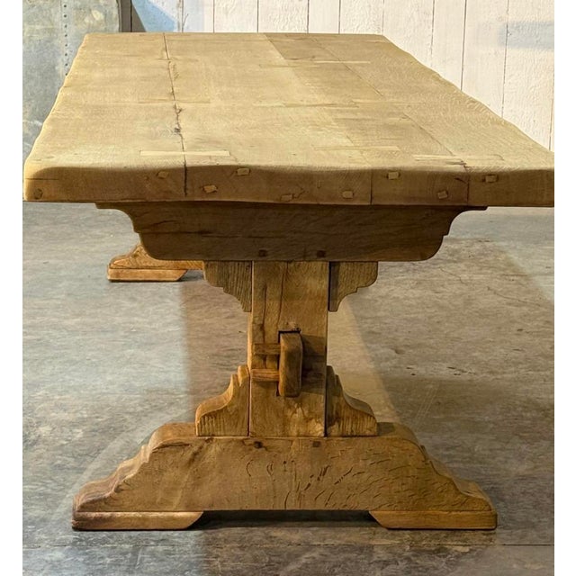 Large French Oak Farmhouse Dining Table, 1920 For Sale - Image 10 of 18
