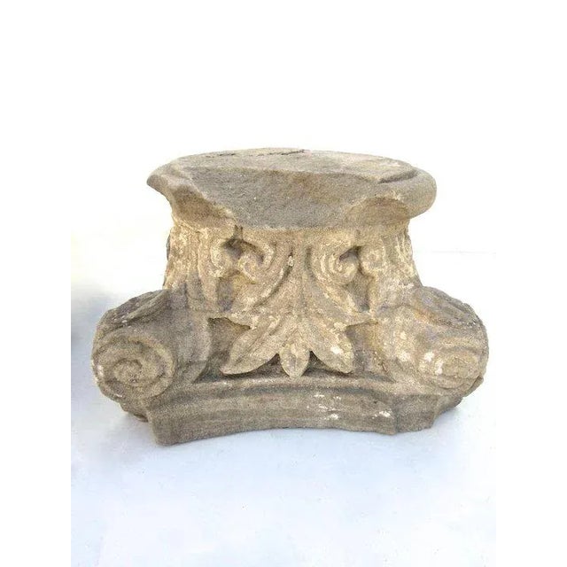 Gothic 19th Century English Neo-Gothic Limestone Capitals Architecture - a Pair For Sale - Image 3 of 9