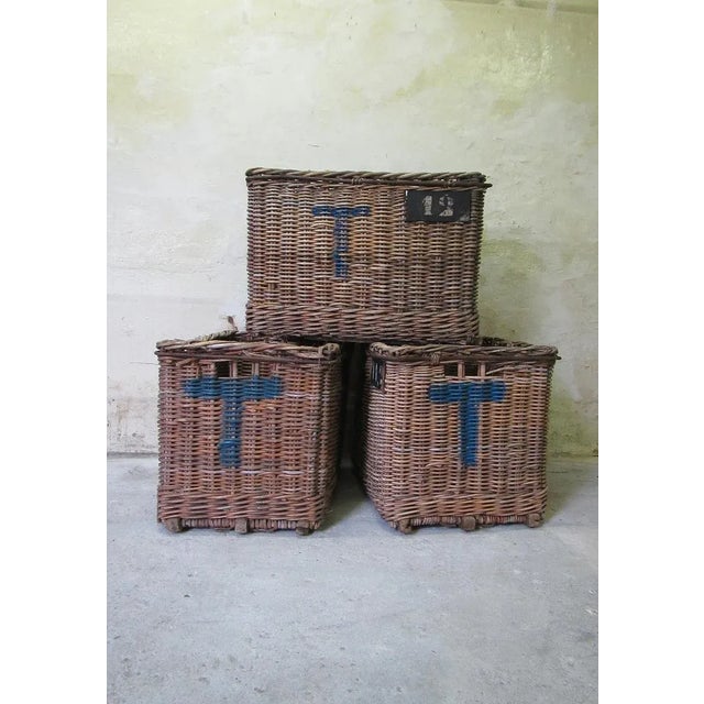 Industrial Large Vintage Storage Basket, 1930s For Sale - Image 3 of 7