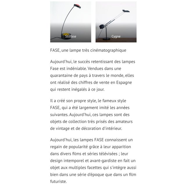 Cisne Lamp in Chrome from Fase, 1980s For Sale - Image 16 of 17