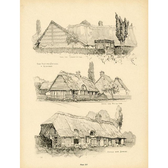 Original antique lithograph from a 1920s folio of the architecture of rural France. Based on illustrations by Samuel...