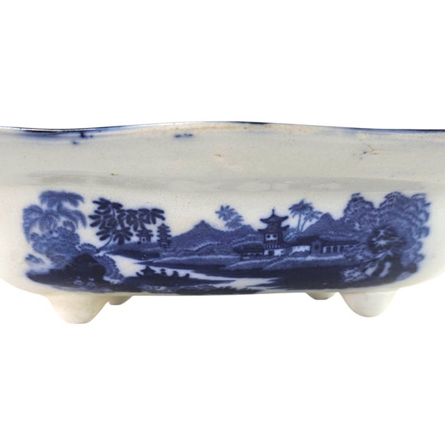 Antique W. Adams Fairy Villas Flow Blue Covered Serving Dish 13.5" For Sale - Image 10 of 15