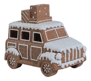 Adelard LED Holiday Gingerbread Car