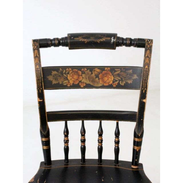 Wood Vintage Hitchcock Stencil Chair For Sale - Image 7 of 12