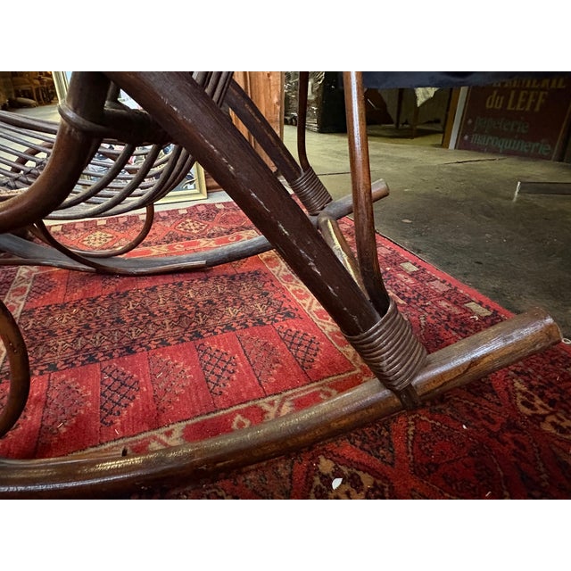 Boho Chic Rattan Rocking Chair by Rohé Noordwolde, 1960s For Sale - Image 3 of 10