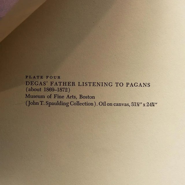 1950s 1952 After Edgar Degas "Degas' Father Listening to Pagans", First Edition Vintage Print For Sale - Image 5 of 8