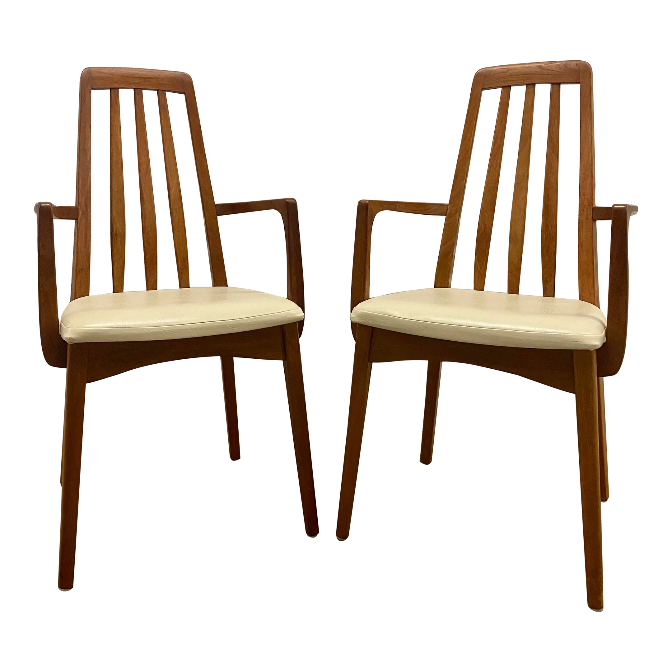 1960s Svegards Dining Captain Chairs Set of Two | Chairish