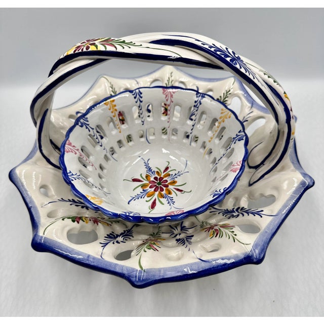 Elevate your home decor with this charming Royal Caribbean ceramic fruit basket set! This delightful set features a hand-...