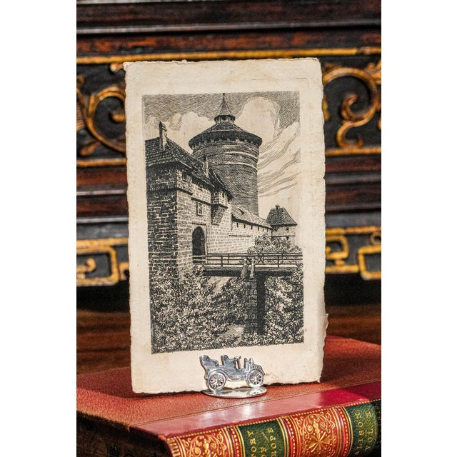 Rare Set of (4) Asprey Edwardian English Antique Sterling Silver Automobile Car Travel Menu Holders Table For Sale - Image 14 of 14