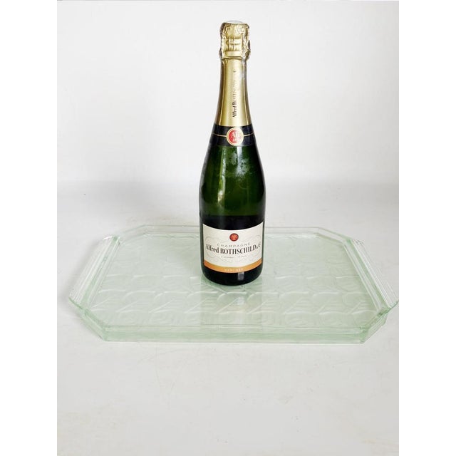 Glass Set Tray, France, 1940, Set of 6 For Sale - Image 3 of 11