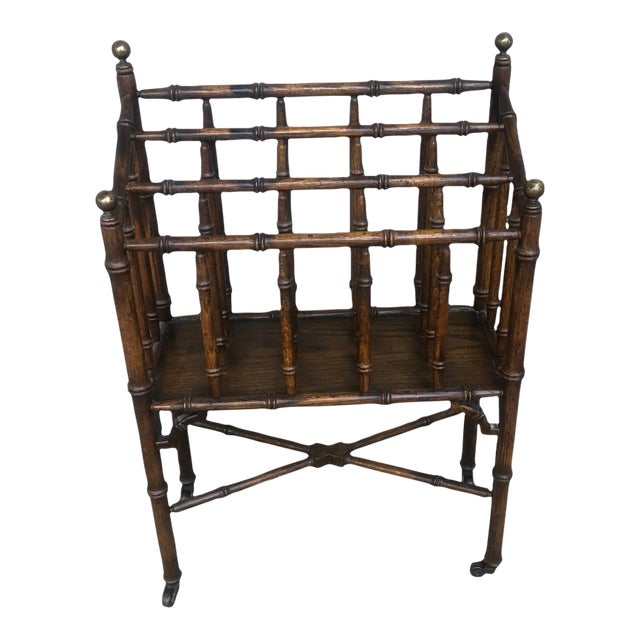Vintage Traditional Canterbury Magazine Rack For Sale