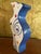 1990s 1990s Ceramic Art Vase With Swirl and Dot Pattern and Blue Sides For Sale - Image 5 of 10