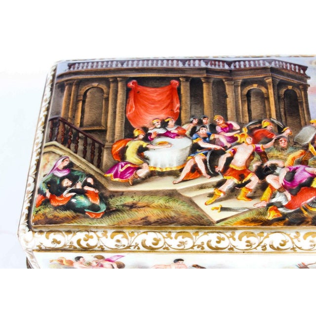 19th Century Italian Capodimonte Porcelain Table Casket For Sale - Image 4 of 18