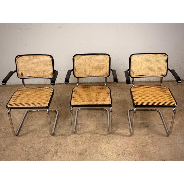 S64V Cantilever Armchair by Marcel Breuer for Thonet, Set of 3 For Sale - Image 14 of 14