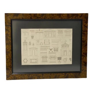 1920s French Gravure Print Classical Architecture For Sale
