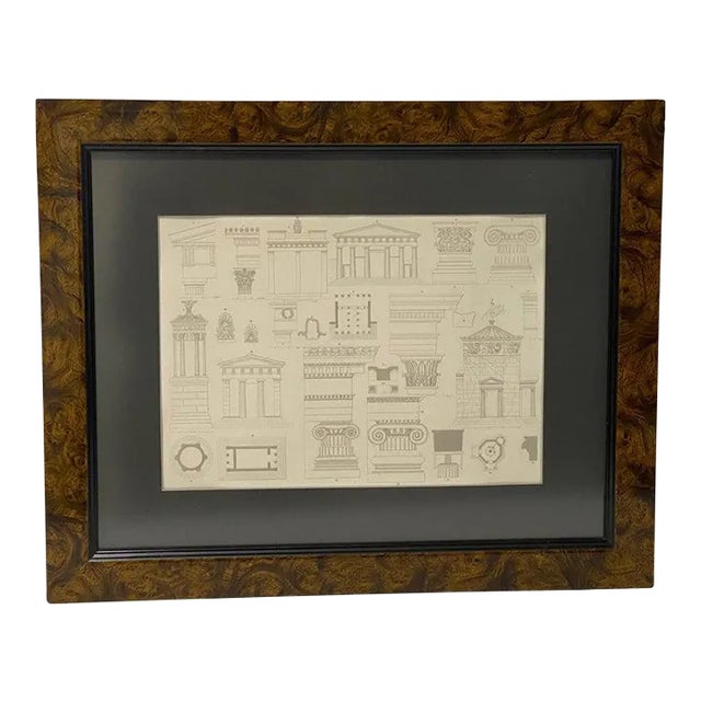 1920s French Gravure Print Classical Architecture For Sale
