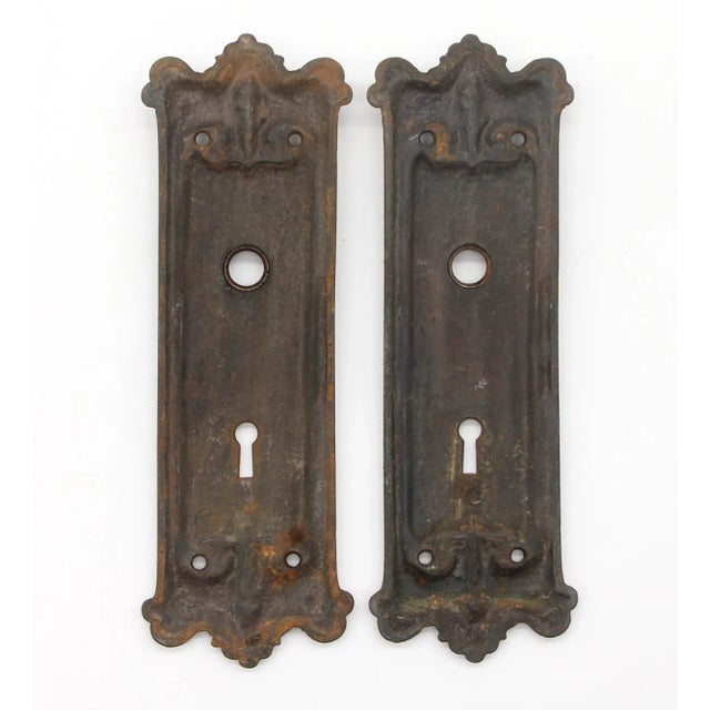 Black 1990s Lockwood Renaissance Cast Iron Passage Orleans Door Set For Sale - Image 8 of 8