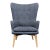 West Elm Lounge Chair With High Back and Wooden Legs For Sale