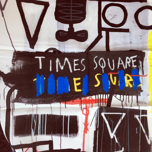 Jean-Michel Basquiat Silk Scarf licensed by the Estate of Basquiat 100% silk crepe de chine scarf, featuring Jean-Michel...