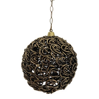 Mid Century Woven Acrylic Swag Pendant Light For Sale