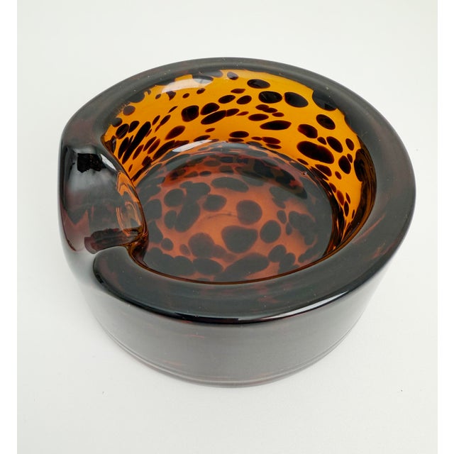 1960s Murano Style Tortoise Glass Ashtray Catchall For Sale In Sacramento - Image 6 of 13