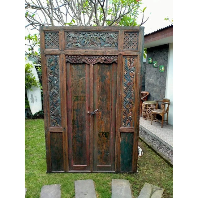 Early 20th Century Antique Balinese Door With Surround For Sale - Image 5 of 5