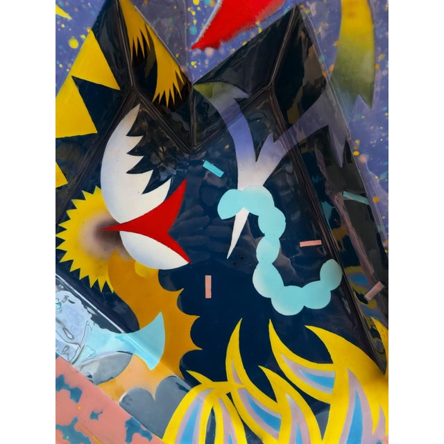 Blue 1984 Ceramic Post-Modern Sculpture by James Caswell Davis, Santa Monica For Sale - Image 8 of 11