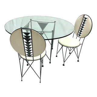 Midway Table with Chairs by Frank Lloyd Wright for Cassina, 1980s, Set of 5 For Sale