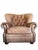 English Vintage Bradington-Young Hand-Brushed Aniline Leather Tufted English Club Suite With Wingback Chair, Ottoman and Loveseat For Sale - Image 3 of 14