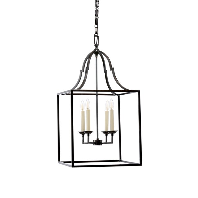Brass - Curved Square Dark Bronze Finish-4 Lights.