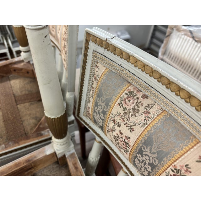 19th Century Grey Swedish Gustavian Pinewood Dining Chairs- Set of 6 For Sale - Image 12 of 13