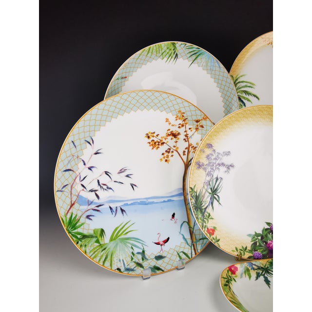 Postmodern Tropiques Model Dinnerware Set from Bernardaud Limoges, 2010s, Set of 47 For Sale - Image 3 of 18