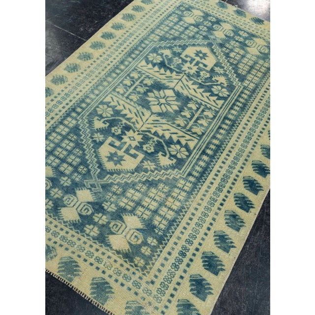 Textile Turkish Vintage Rug 3'5" x 5'3" #20706 For Sale - Image 7 of 8