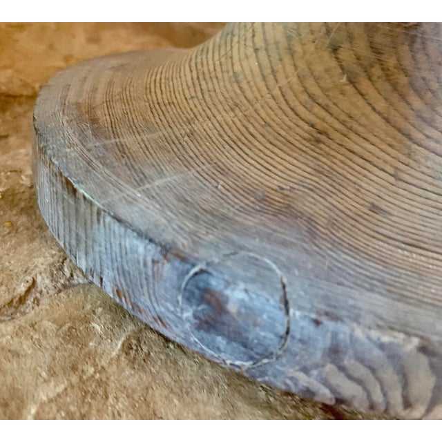 19th Century Antique English Turned Wood Staircase Newel Finial For Sale - Image 9 of 12