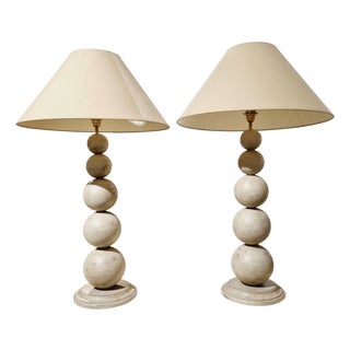 Italian Ball Table Lamps, 1970s, Set of 2 For Sale