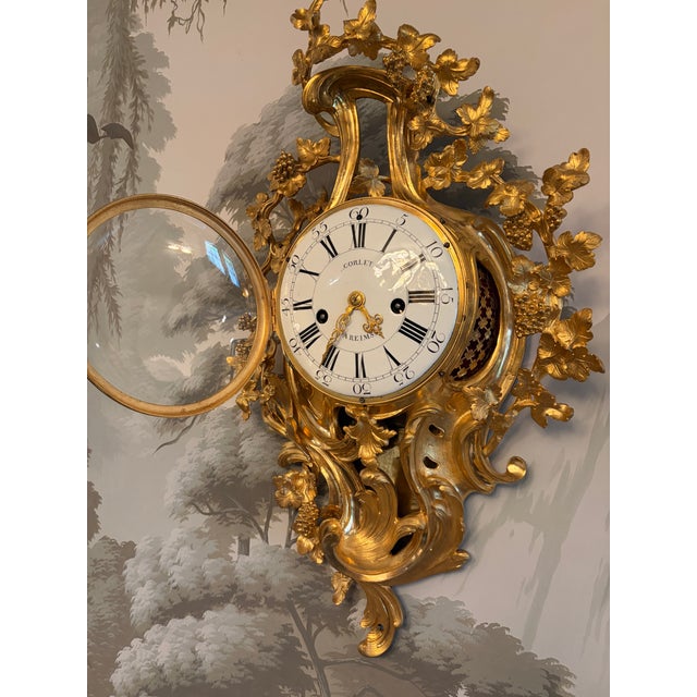 Antique French Loui XVI Period Cartel Wall Clock For Sale - Image 11 of 12